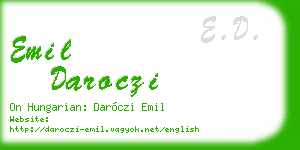 emil daroczi business card